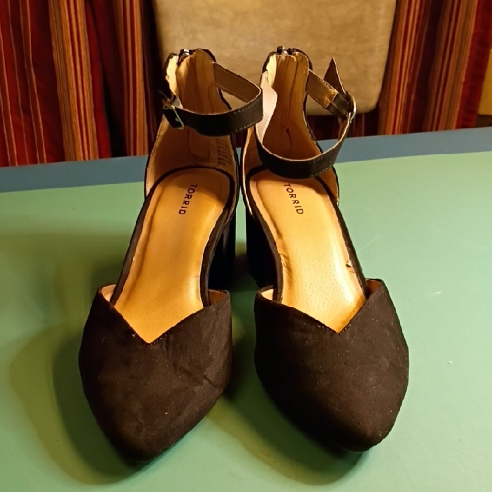 Torrid Black Ankle Strap Heels